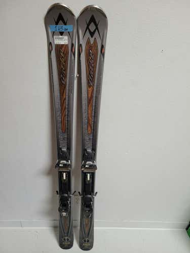 Used Volkl The Grizzly 2009 Marker Ipt Wr 12 163 Cm Men's Downhill Ski Combo