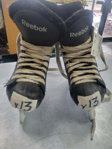 Used Reebok 1k Youth 13.0 Ice Hockey Skates