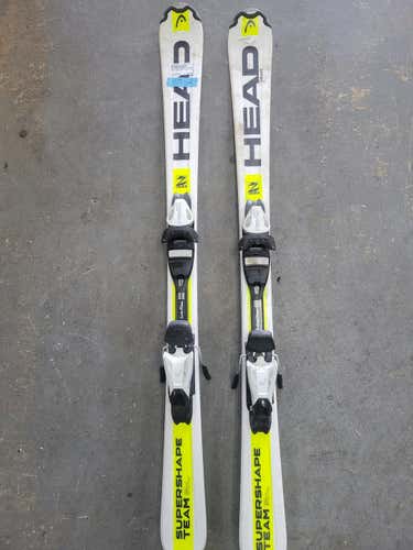 Used Head Super Shape Team Lrx7.5 Ac 127 Cm Boys' Downhill Ski Combo