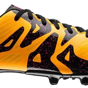 Adidas X 15.3 FG/AG J Soccer Cleats Solar Orange Core Black Pink US Size 4.5
