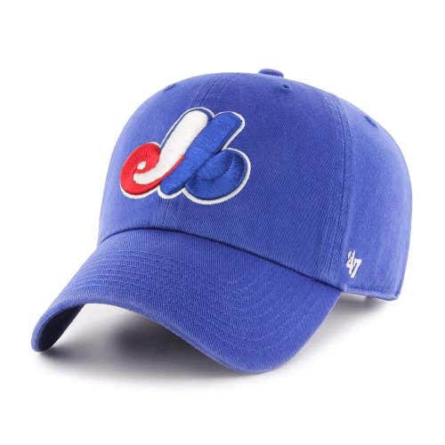 Montreal Expos '47 MLB Clean Up Adjustable Cooperstown Snapback Hat Cap Mesh