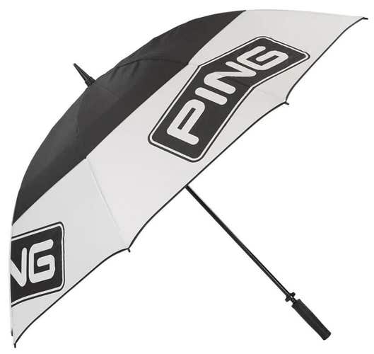 PING Tour Double Canopy Golf Umbrella 35953-012 Black/White New #96342