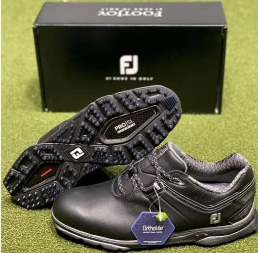 NEW FootJoy Pro SL Carbon Leather Golf Shoes Style 53080 Black 8 Medium #86551