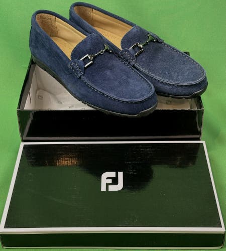 FootJoy Club Casuals Mens Suede Loafers Blems Blue 9.5 Medium (D) NEW #99999
