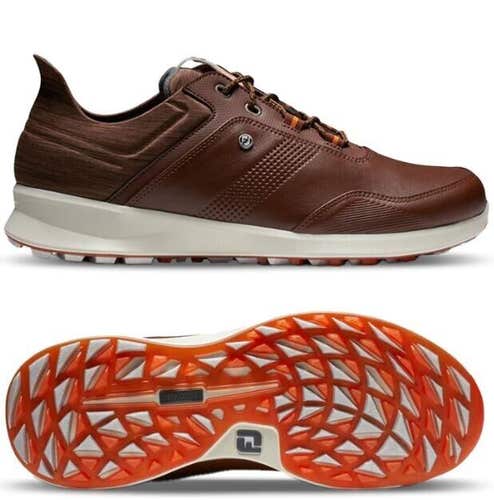NEW FootJoy Stratos Mens Leather Golf Shoes 50073 Brown Size 9.5 Medium #99999
