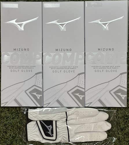 Mizuno Comp Golf Glove 3-Pack Bundle Lot Men's Medium M New #81225