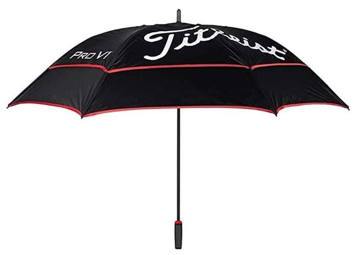 Titleist Tour Double Canopy Golf Umbrella TA20TDCU-006 Black/Red NEW #99999