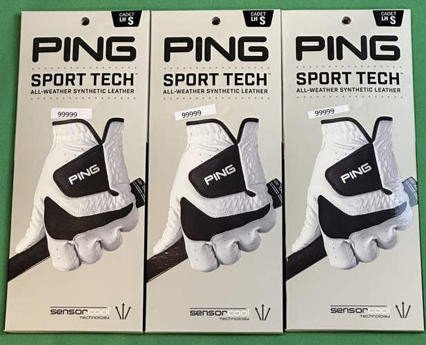 PING Sport Tech Mens Golf Glove 3-Pack Lot Bundle Cadet Small S #99999