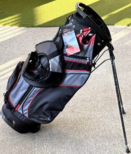 Tour X MG23 Mens Carry Stand Golf Bag 7-Way Divider BLACK New w/ Tags #93960