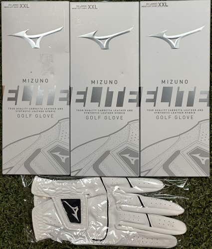 Mizuno Elite Leather Golf Glove 3-Pack Bundle Lot Men's XX-Large XXL New #99999