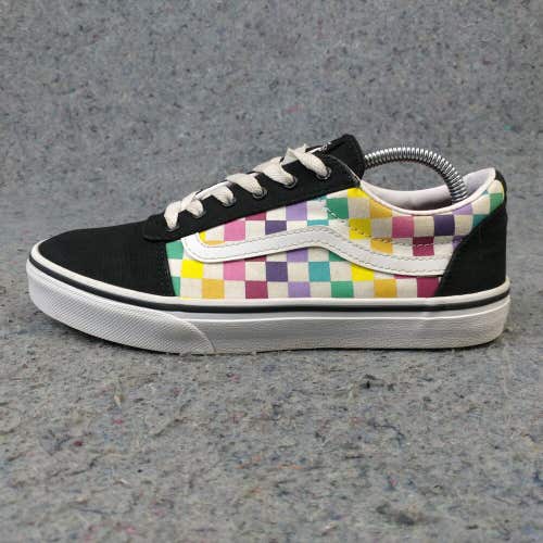 Vans Old Skool Girls 5Y Youth Shoes Rainbow Checkboard Low Top Sneakers Suede