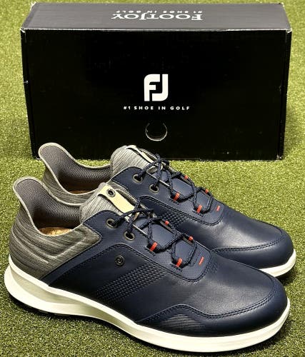 NEW FootJoy Stratos Mens Leather Golf Shoes 50079 Navy Size 9.5 Medium #99999