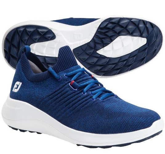 FootJoy Flex XP Junior Kids Golf Shoes Blue/White Size 4 Medium NEW #99999