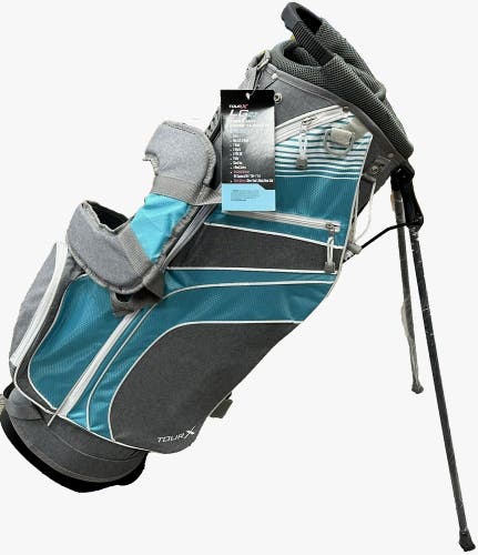 NEW Tour X LG23 Womens Carry Stand Golf Bag 7-Way Divider GRAY/BLUE #93959
