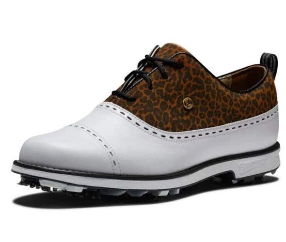 FootJoy Women's Premier White/Leopard Golf Shoes 99042 Size 7 Medium #99999