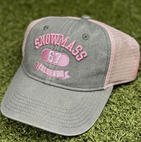 Gear for Sports Womens Snowmass Colorado Mesh Snapback Hat Cap Pink/Grey #99999