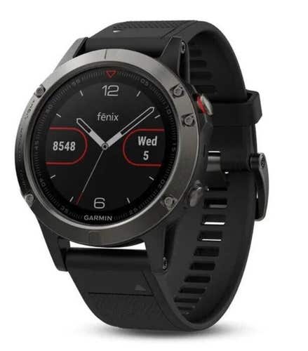 Garmin Fenix 5 Premium Multisport GPS Watch Slate Gray w/ Black Band New #68207