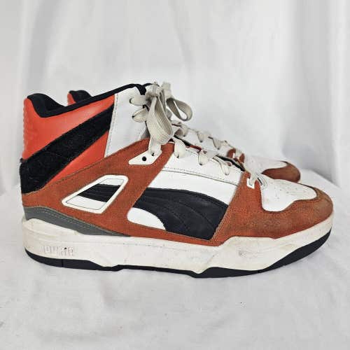 Puma Slipstream Hi Heritage High Top Mens White Orange Sneakers Casual Shoes 11
