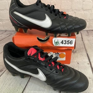 Nike Women's Tiempo Flight FG Soccer Cleats Colors Black Red White US Size 6