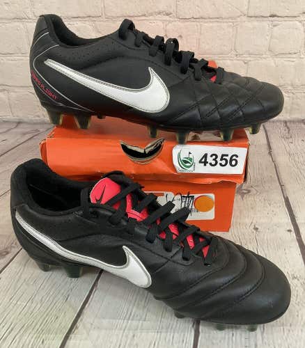 Nike Women's Tiempo Flight FG Soccer Cleats Colors Black Red White US Size 6