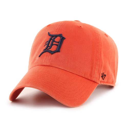 2024 Detroit Tigers '47 Brand MLB Clean Up "D" Strapback Dad Hat Orange