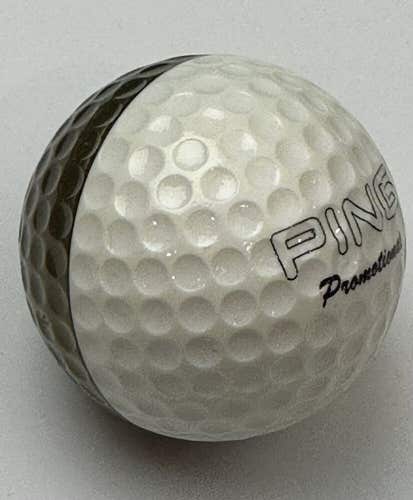 PING Two-Color Promotional Vintage Golf Ball - Super RARE! - White/Gold MINT!