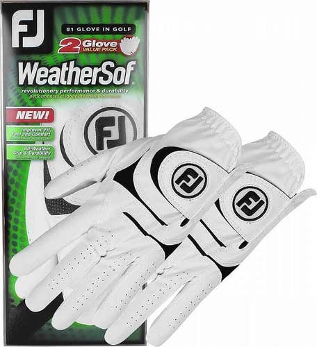 NEW FootJoy WeatherSof Golf Gloves 2-Pack Mens Small S #99999