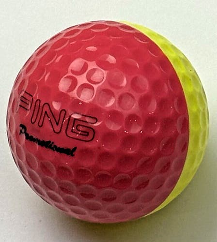 PING Two-Color Promotional Vintage Golf Ball - Super RARE! - Pink/Yellow MINT!