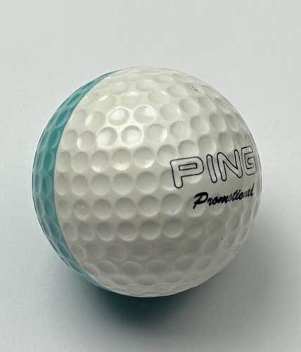 PING Two-Color Promotional Vintage Golf Ball - RARE! - White/Teal MINT!