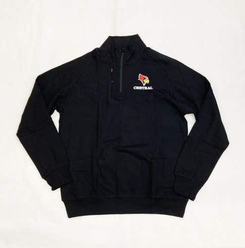 Central Cardinals 1/4 Zip Fleece Pullover Jacket Men's Black Large 8013