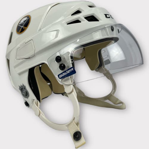 Pro Stock Medium CCM V08 Buffalo Sabres Used Hockey Helmet Cooley