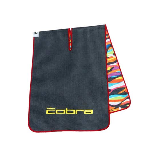 Cobra Tour Microfiber Golf Towel (Crazy Snake, 39"x 14") NEW