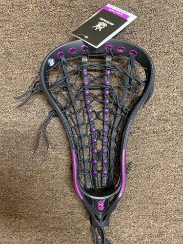 New Brine Mantra IV Black/Purple Strung Women's Lacrosse Head