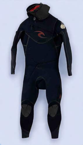 Mens Ripcurl F-Bomb 5.3 Sealed Hooded Chestzip Fullsuit Wetsuit Size MS