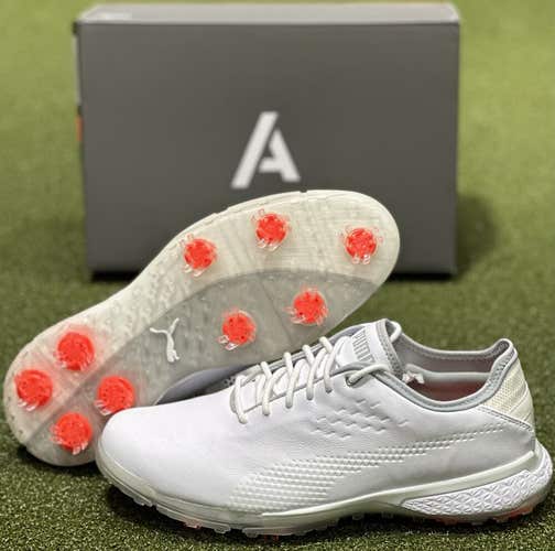 Puma PROADAPT Delta Leather Mens Golf Shoes White 9.5 Medium (D) New #84914