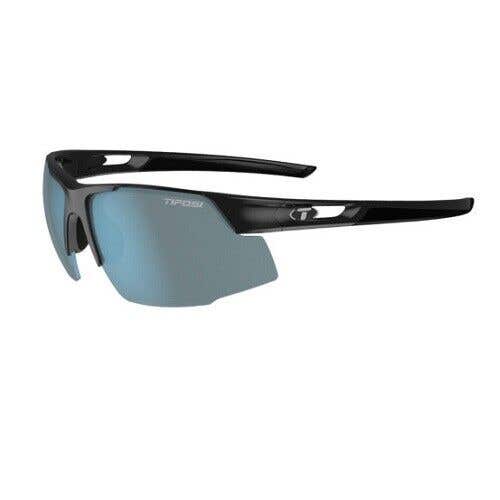 Tifosi Optics Centus Sport Sunglasses - Gloss Black / Smoke Bright Blue Lens