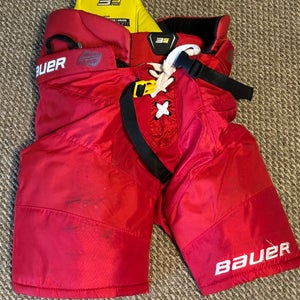 Red Bauer Supreme 3s Pro hockey pants