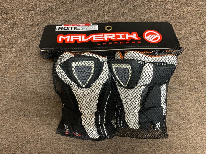 New Maverik Rome RX Black Large 13" Lacrosse Gloves