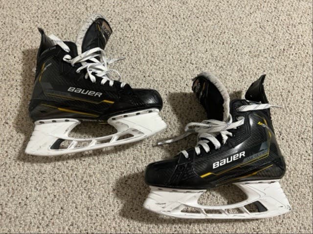 Used Bauer Supreme M5 Pro Hockey Skates Senior Size 8.5 Fit 1 + extra steel, SuperFeet