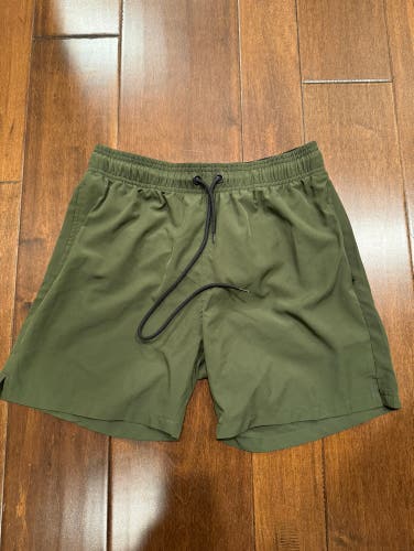 Men’s Small Green Swim Trunks Board Shorts