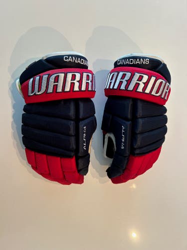 Warrior Alpha Pro Team Gloves 14" - Navy/Red/White