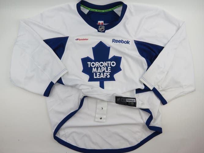 Toronto Maple Leafs Practice Worn Authentic NHL Hockey Jersey White Size 58 GOALIE