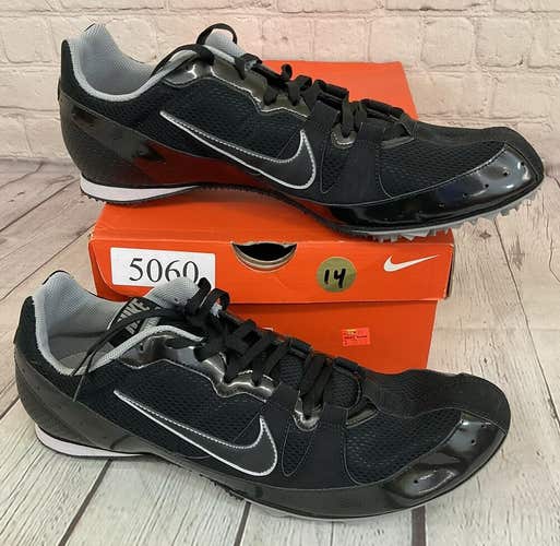 Nike Zoom Rival MD 5 Mens 14 Womens 15.5 Track & Field Cleats Color Black Silver
