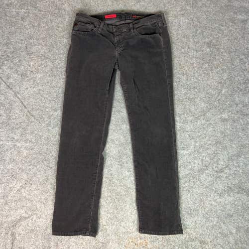 Adriano Goldschmied Womens Pants 30 Black Corduroy Jeans Straight Casual Willow