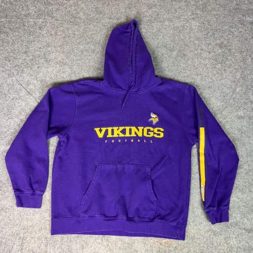 Minnesota Vikings Mens Hoodie Extra Large Purple Gold Sweatshirt Football NFL