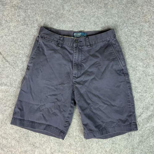 Polo Ralph Lauren Mens Shorts 29 Purple Navy Chino Cotton Pockets Casual 9"