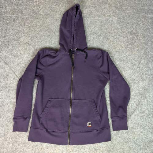 Duluth Trading 40 Grit Women Hoodie Medium Zip Jacket Purple Workwear Sweatshirt