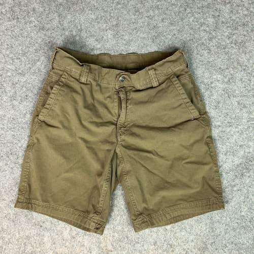 Duluth Trading Mens Shorts 28 Brown Chino Outdoor Hiking 9" Workwear Ripstop