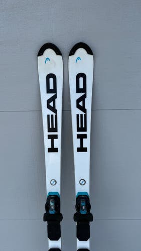 HEAD 150 cm World Cup Rebels e-SL Rebel Team skis w/EVO 9 bindings