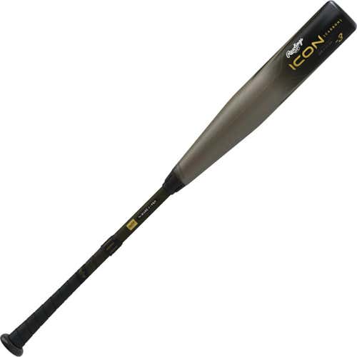 New Rawlings Icon -3 Bbcor Baseball Bat 33" 30oz